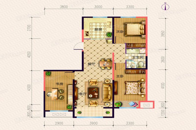 包头装修方案包头保利心语118㎡