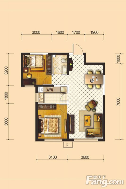 包头装修方案包头青福新城82㎡