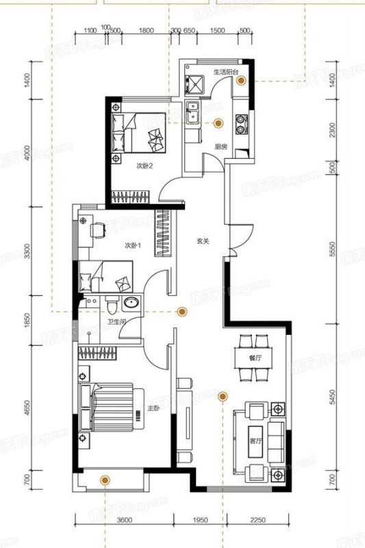 包头装修方案包头中冶华庭117㎡