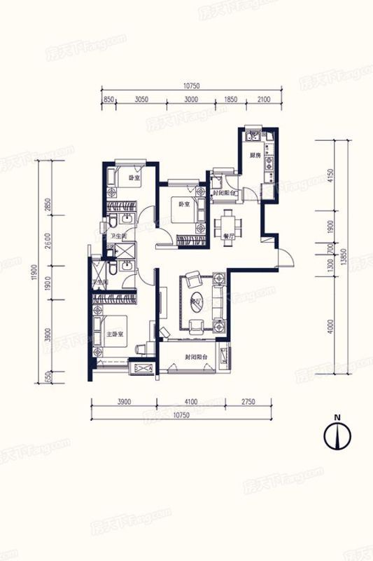 包头装修方案包头恒大天玺130㎡