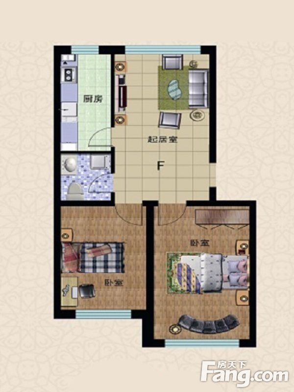 包头装修方案包头东方俪城一期70㎡