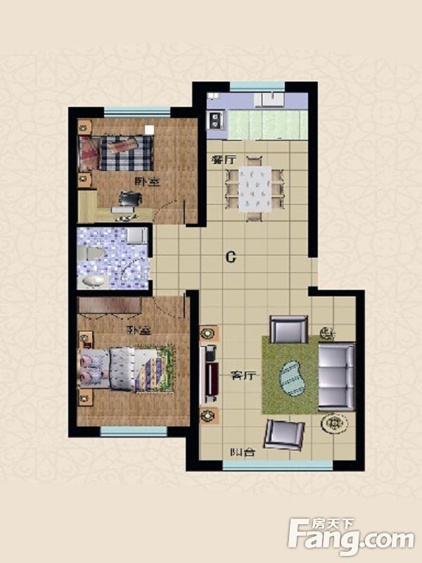 包头装修方案包头东方俪城一期102