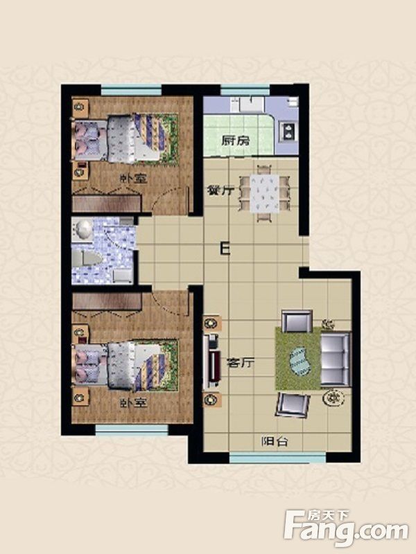 包头装修方案包头东方俪城一期85㎡