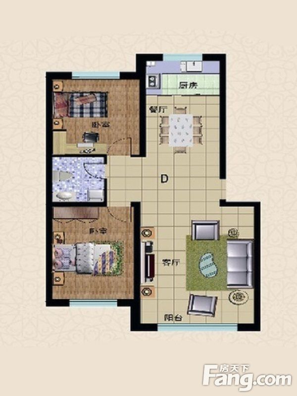 包头装修方案包头东方俪城一期85㎡