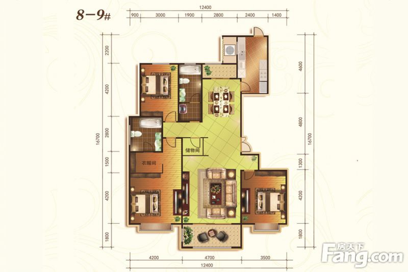 包头装修方案包头大成·逐鹿会180.66㎡