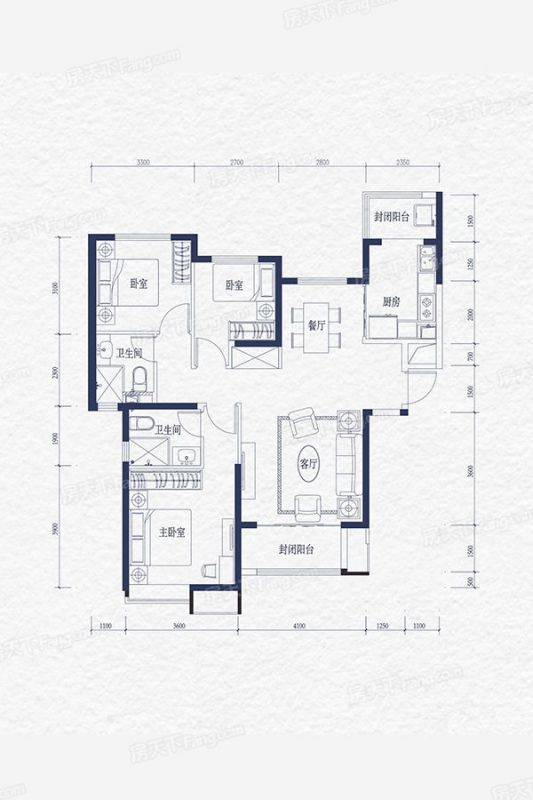 包头装修方案包头恒大未来城127㎡