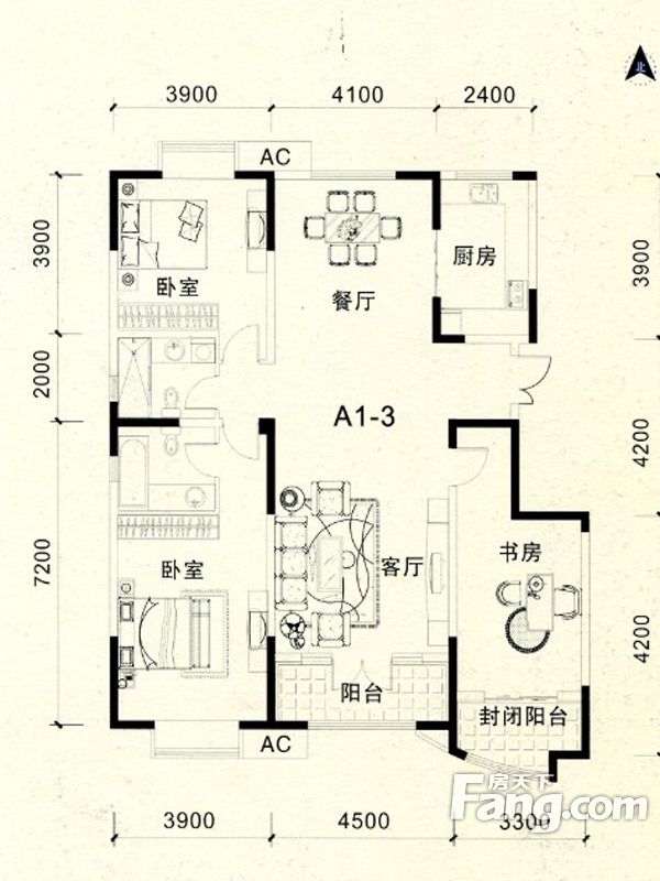 包头装修方案包头滨海名都161.51㎡