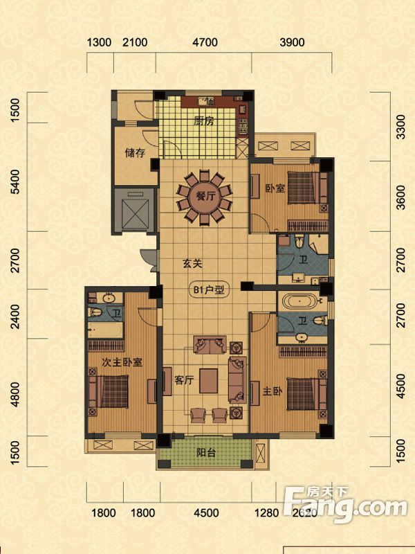 包头装修方案包头万郡大都城207㎡