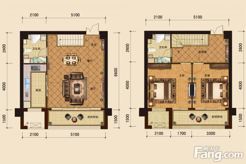 包头装修方案包头万郡大都城二期132.84㎡