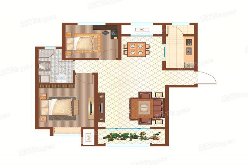 包头装修方案包头昆河壹号97㎡