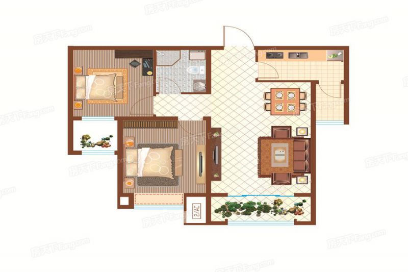 包头装修方案包头昆河壹号89㎡