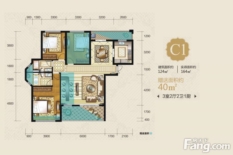 包头装修方案包头翡丽湾二期124㎡
