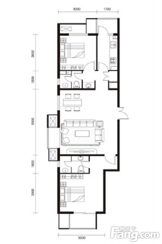 包头装修方案包头钢院学府105.90㎡