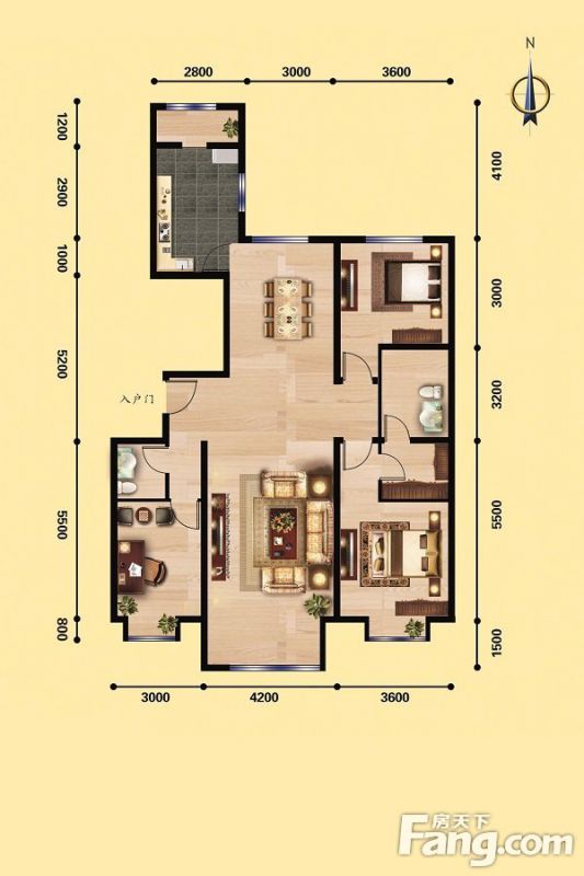 包头装修方案包头桐荷嘉苑155㎡