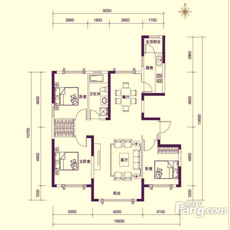 包头装修方案包头保利罗兰香谷一期120㎡