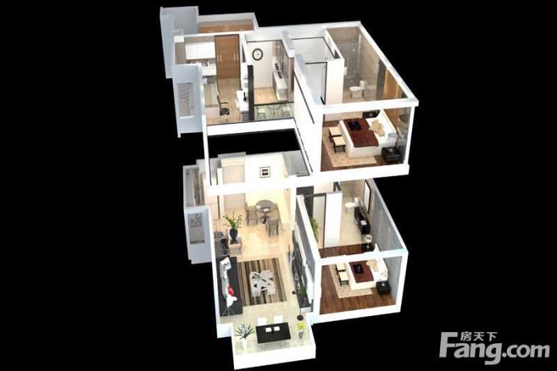 包头装修方案包头裕名新城（理想城）73㎡