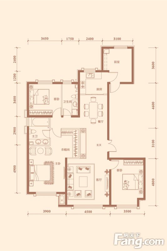 包头装修方案包头正翔国际二期162.90㎡