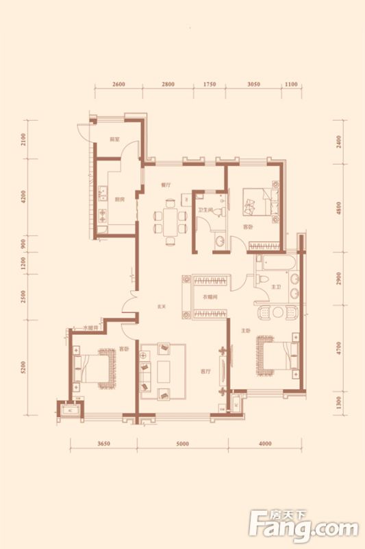 包头装修方案包头正翔国际二期179.96㎡