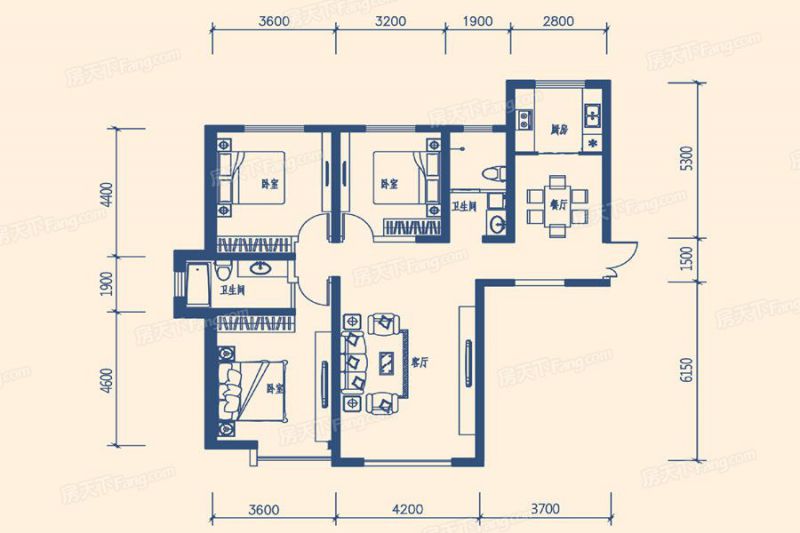 包头装修方案包头黄河龙城·瞰湖高层142㎡