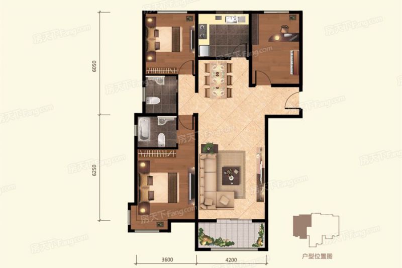 包头装修方案包头顺鑫望潮苑129.16㎡