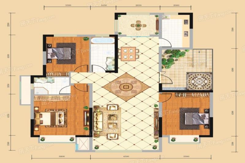 包头装修方案包头观澜壹号139.92㎡