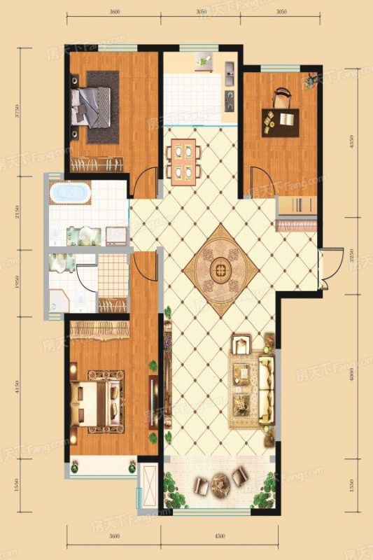 包头装修方案包头观澜壹号134.80㎡