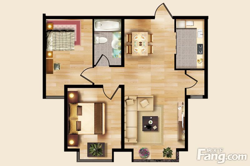 包头装修方案包头观澜壹号78㎡