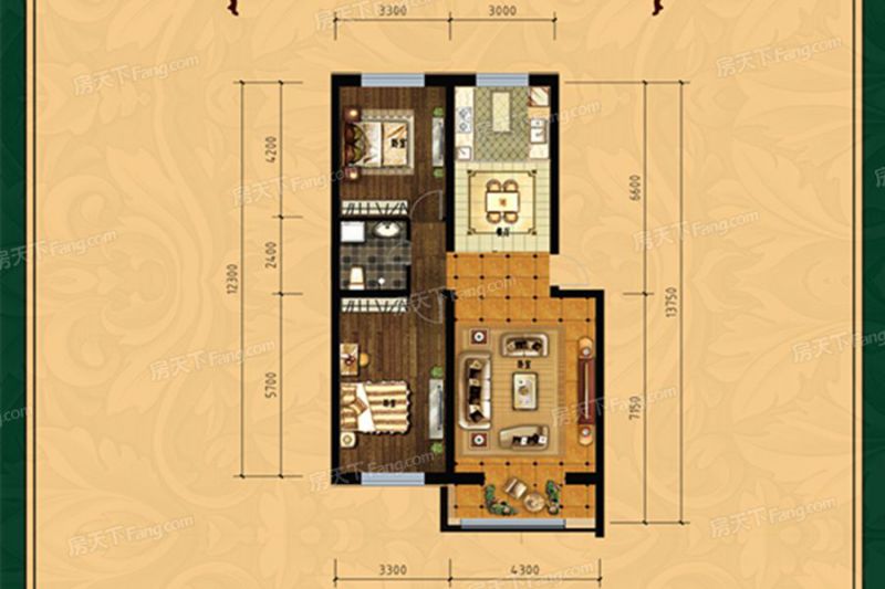 包头装修方案包头维拉庄园106.23㎡