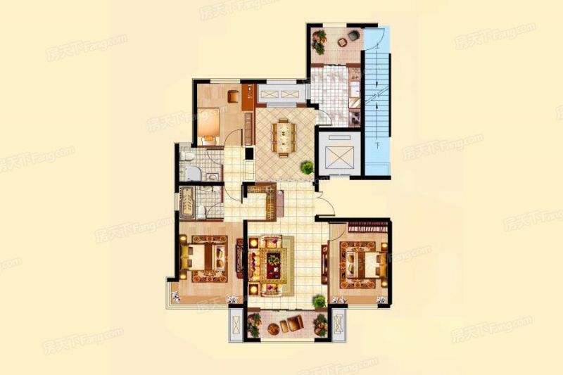 包头装修方案包头御融观邸125㎡