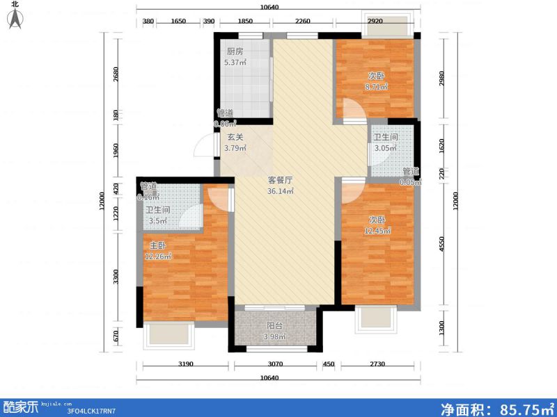 包头装修方案包头保利拉菲122㎡