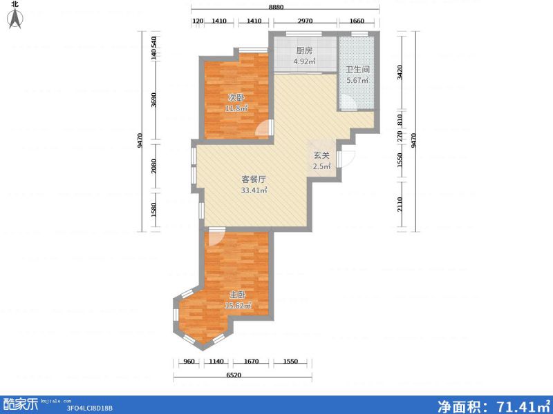 包头装修方案包头新星一品87㎡