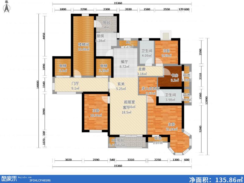 包头装修方案包头凡尔赛观邸一期153㎡