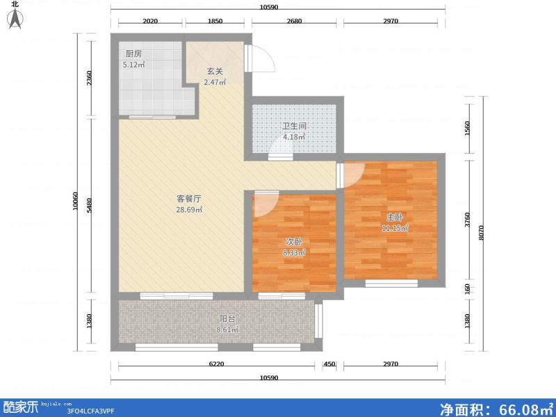 包头装修方案包头凡尔赛观邸一期95㎡