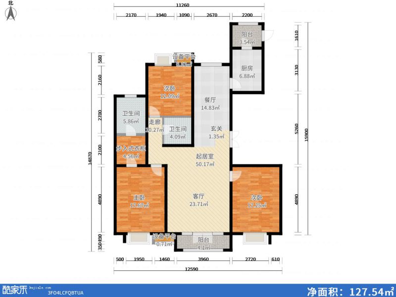 包头装修方案包头凯旋中央公园178㎡