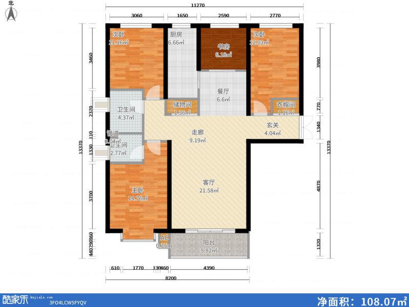 包头装修方案包头紫金华府二期152㎡