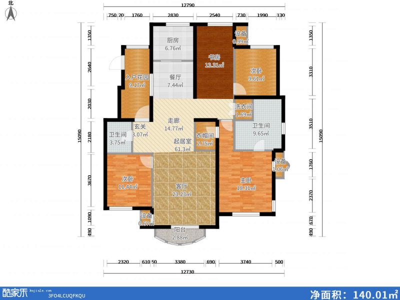 包头装修方案包头加州郡府197㎡