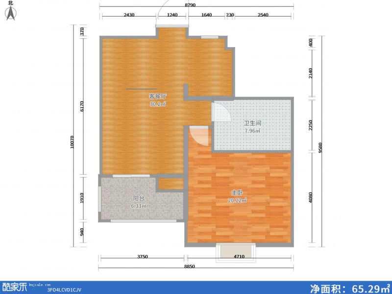包头装修方案包头加州郡府82㎡