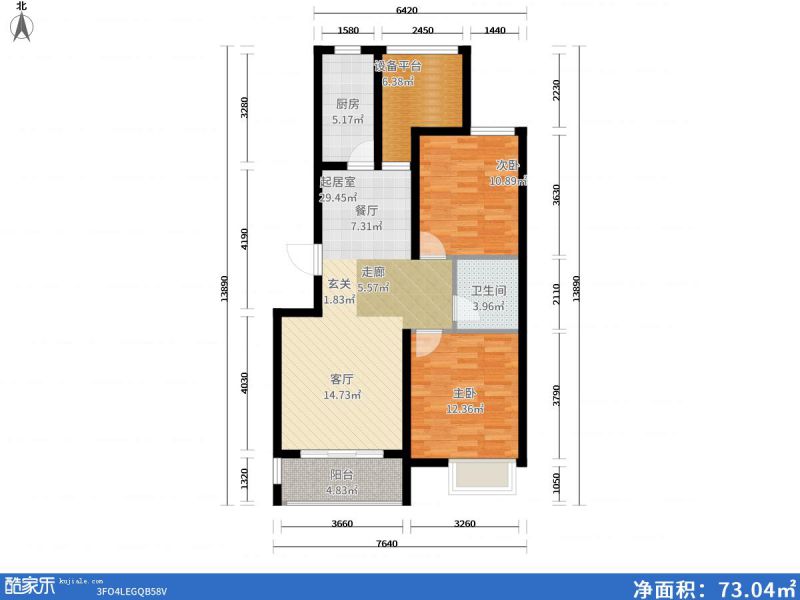 包头装修方案包头滨江国际90㎡