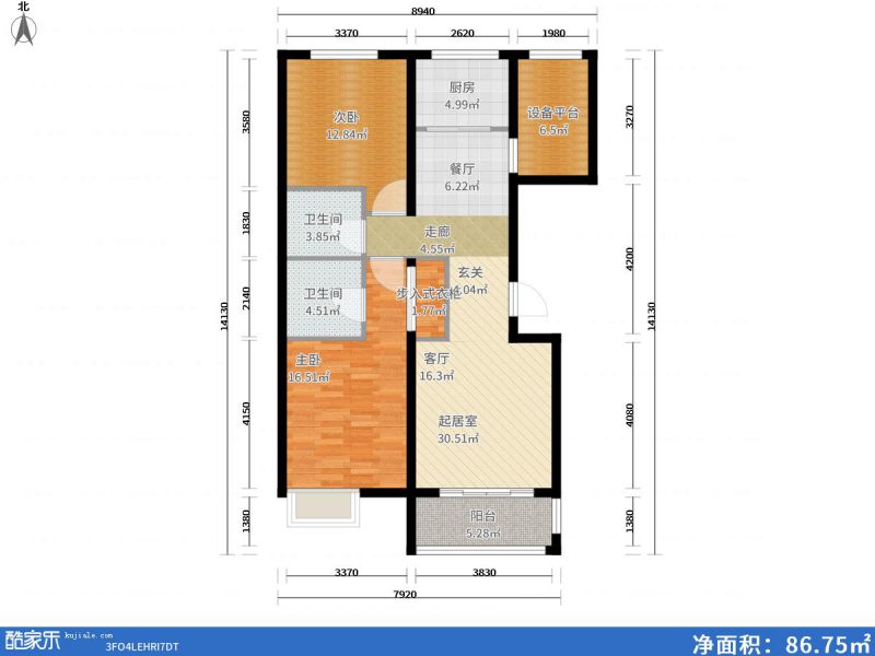 包头装修方案包头滨江国际99㎡