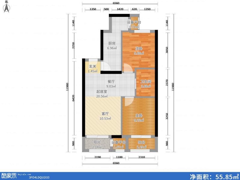 包头装修方案包头东亚香堤丽舍76㎡