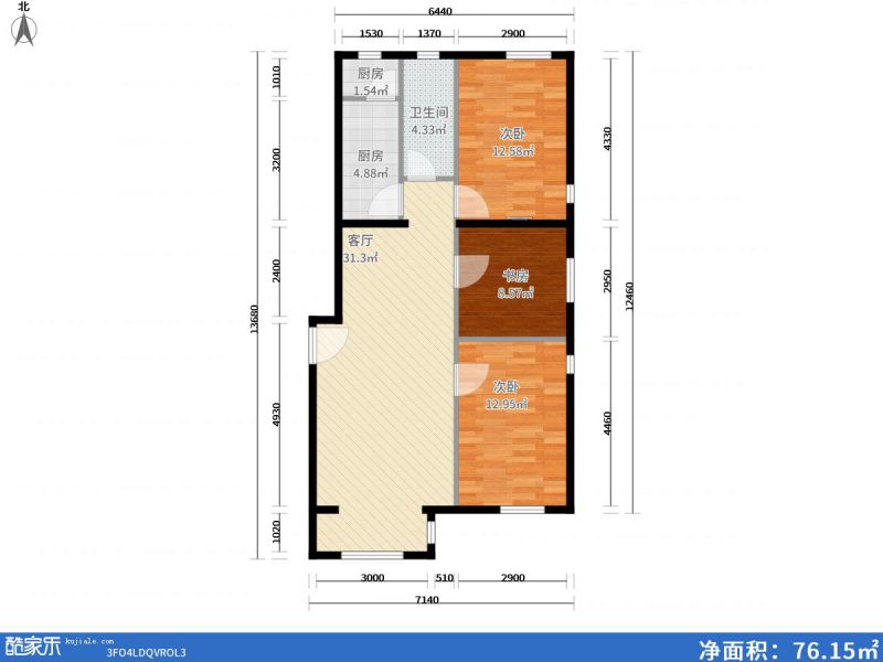 包头装修方案包头东亚香堤丽舍105㎡