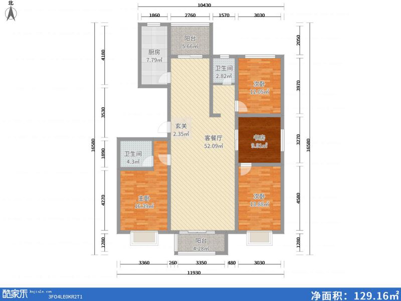 包头装修方案包头鹿港小镇161㎡