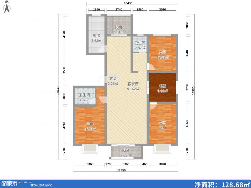 包头装修方案包头鹿港小镇183㎡