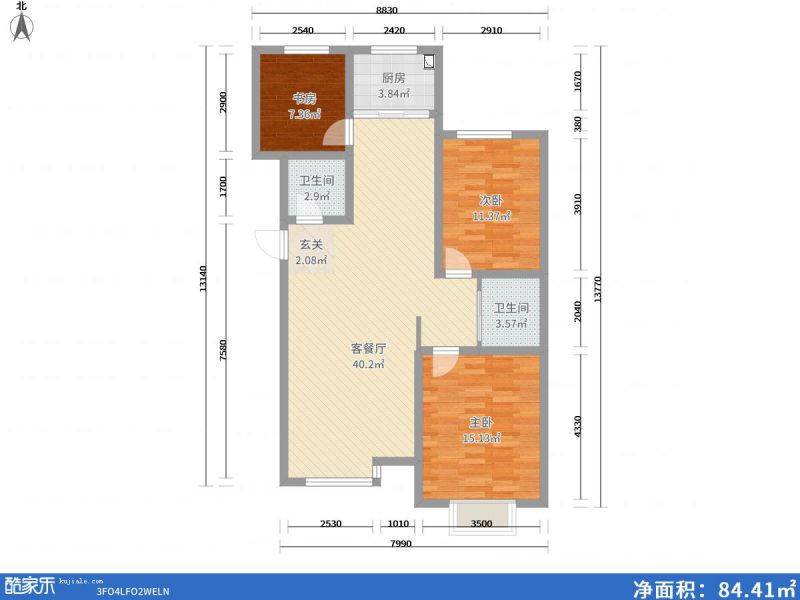 包头装修方案包头呼得木林新天地120㎡