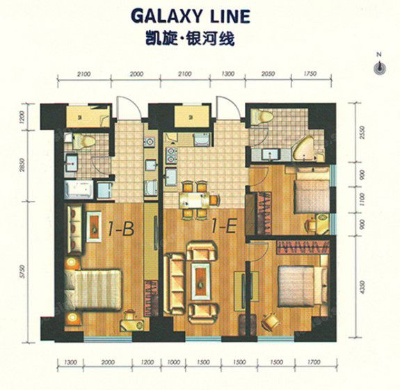 包头装修方案包头凯旋银河线48.8㎡