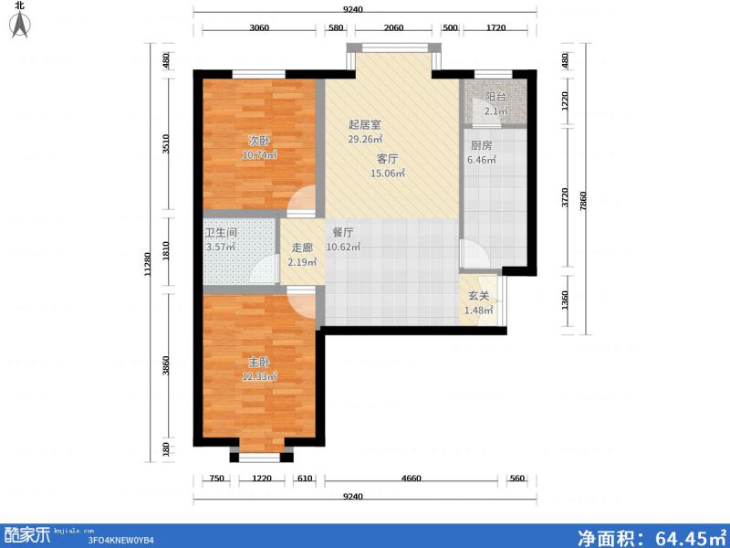 包头装修方案包头阳光尚品91㎡