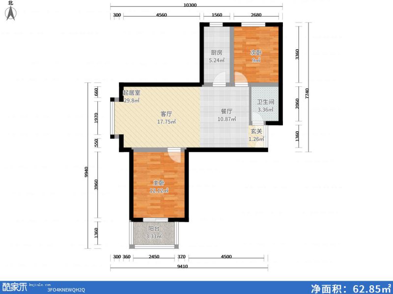 包头装修方案包头阳光尚品90㎡