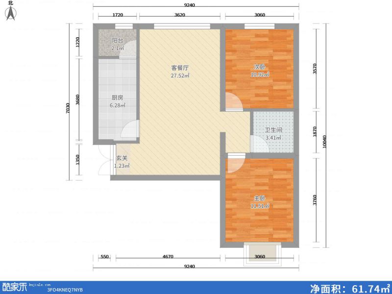 包头装修方案包头阳光尚品・悦86㎡