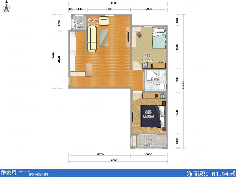 包头装修方案包头番茄社区二期83㎡