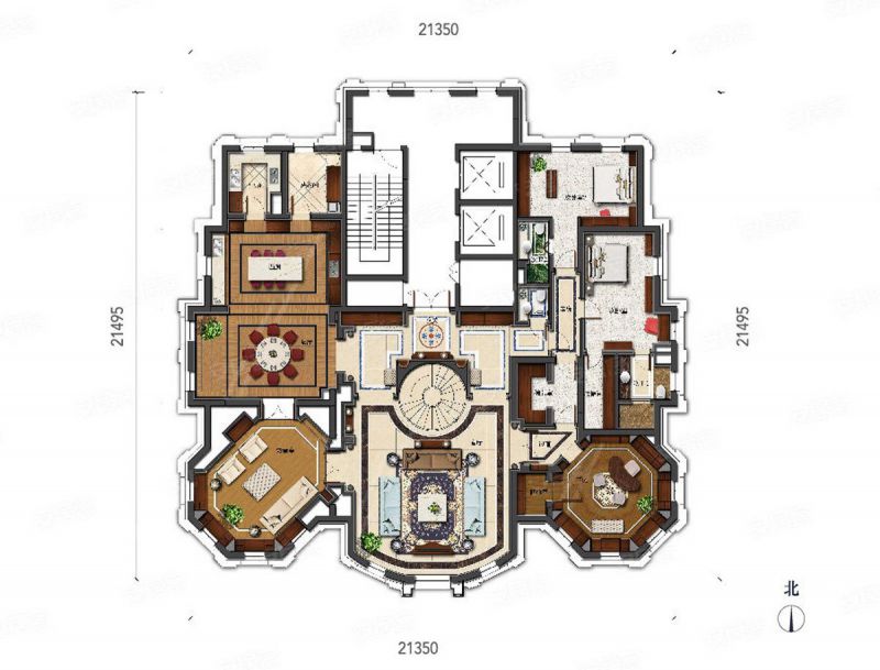 包头装修方案鹿城上院B2复式715.00平米
